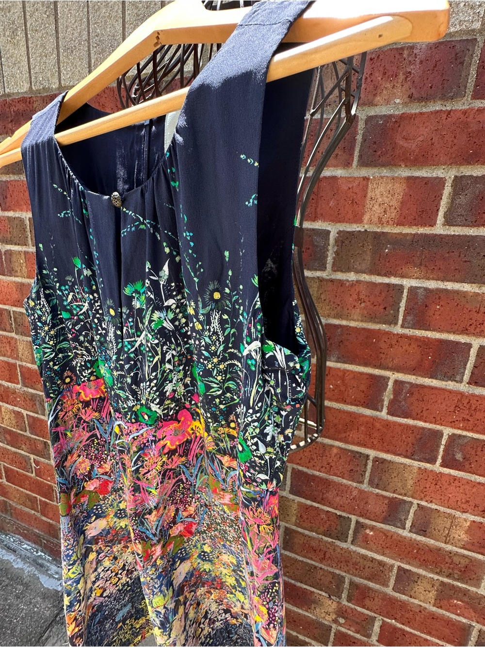 Maeve Anthropologie Dress 100% Silk Floral MIDI Multicolor Feminine Weddings - Picture 8 of 13